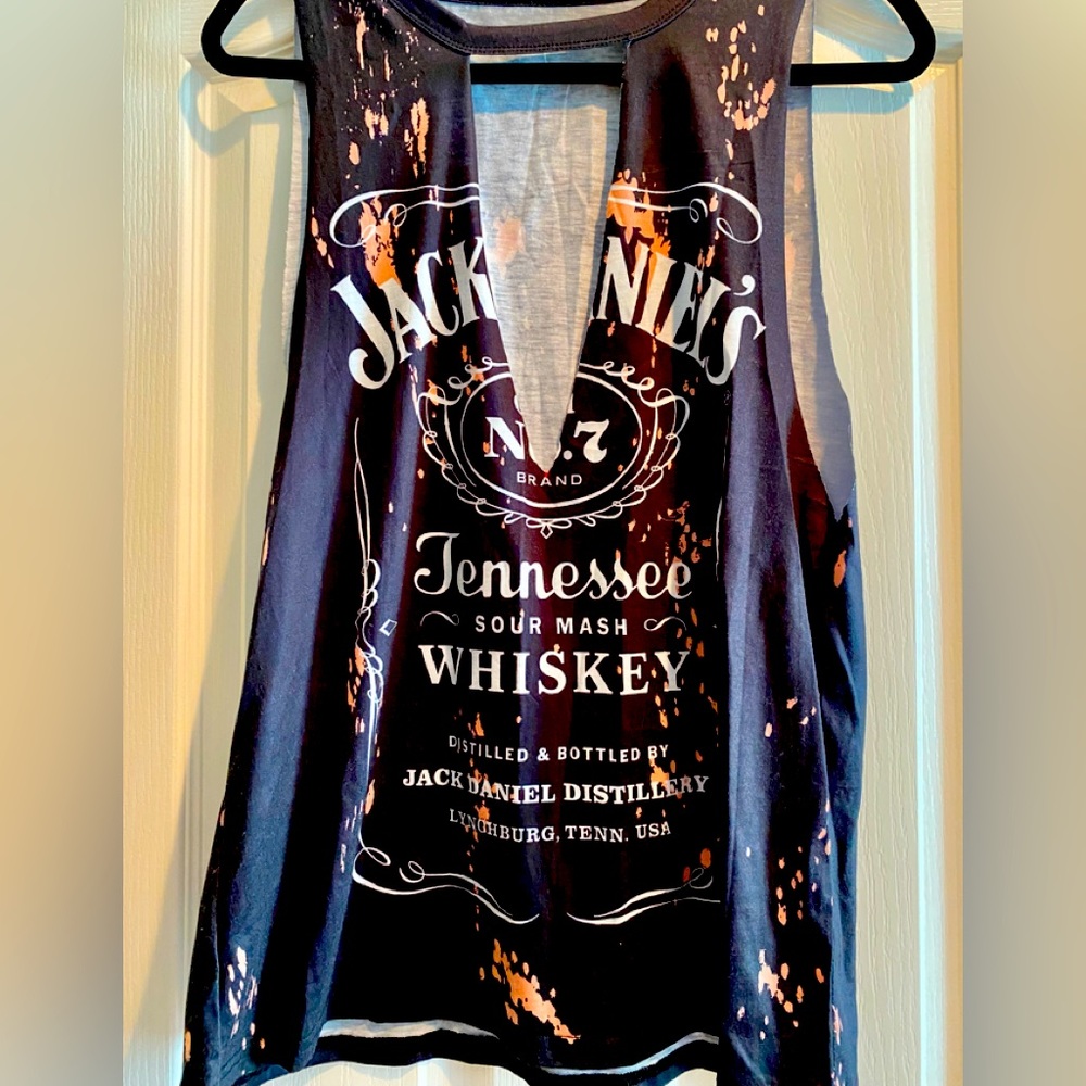 NWOT boutique womens edgy Jack Daniels tank